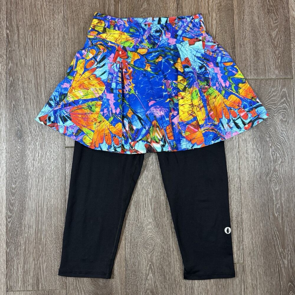 Dona Jo Skirted Legging Sz 1 Small Multicolor Tennis Pickleball